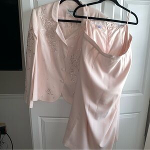 John Meyer Of Norwich 18W Skirt Suit Set Wedding Mother Of Bride Groom Pink